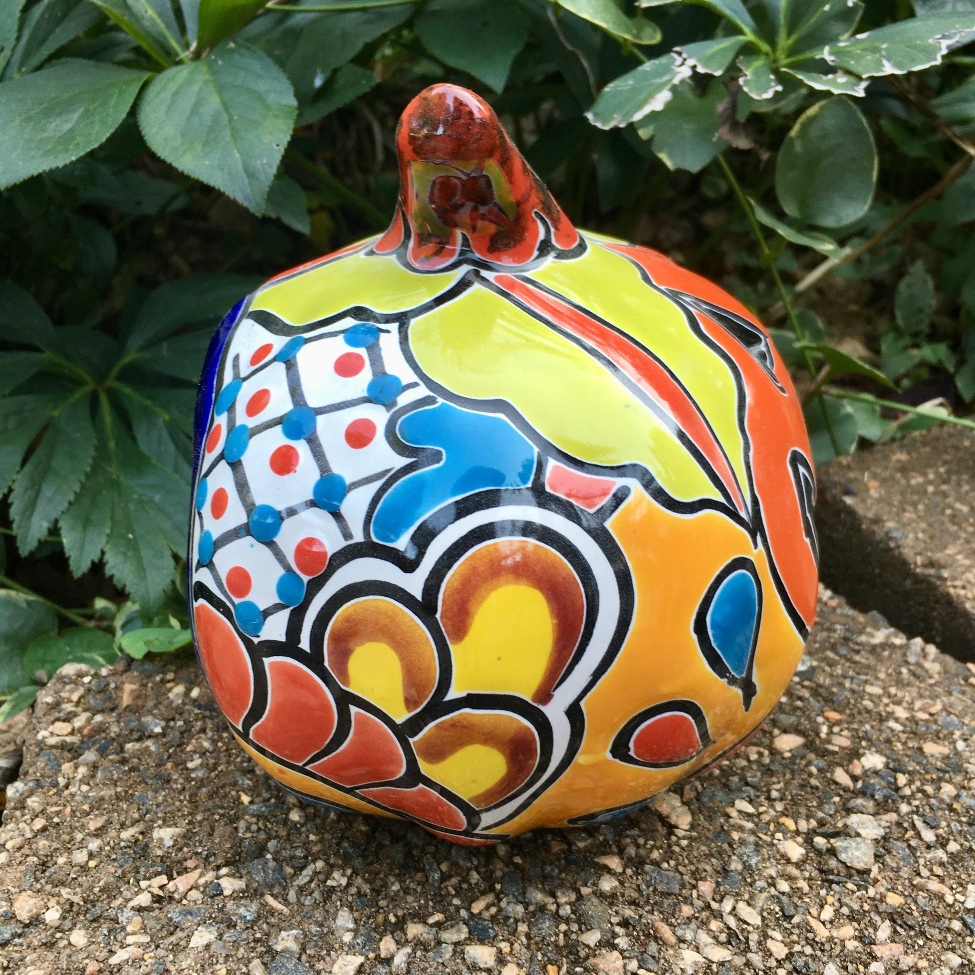 Talavera pumpkin calabaza left side