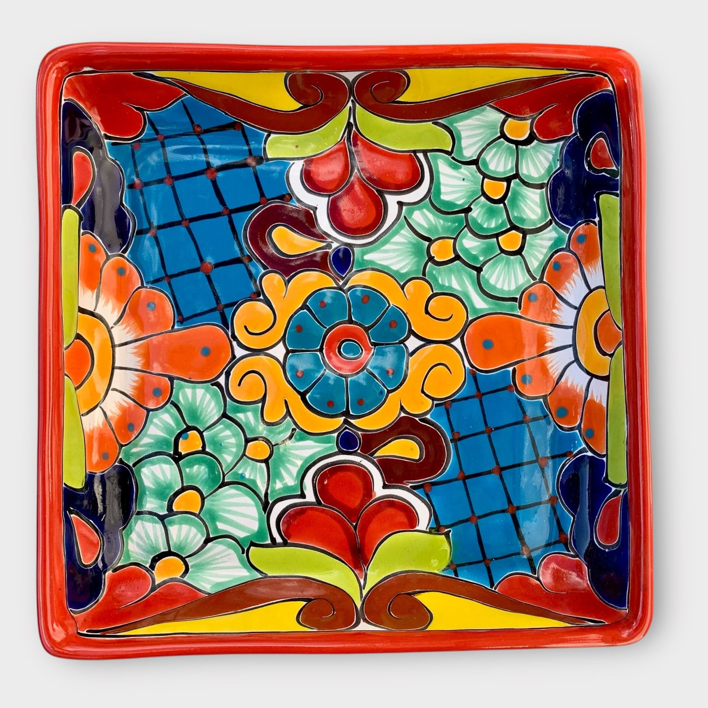 Talavera Serving Dish Cuadrado Bottom Dish