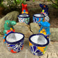 Mexican Talavera Bunny Planters Back
