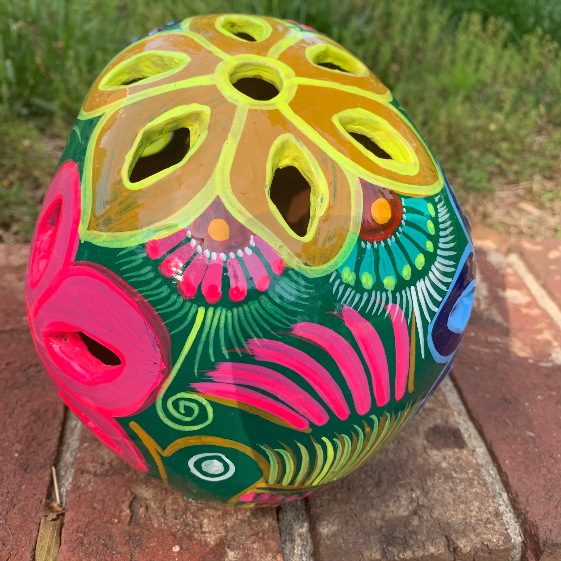 Mexican sugar skull large Lumineria top