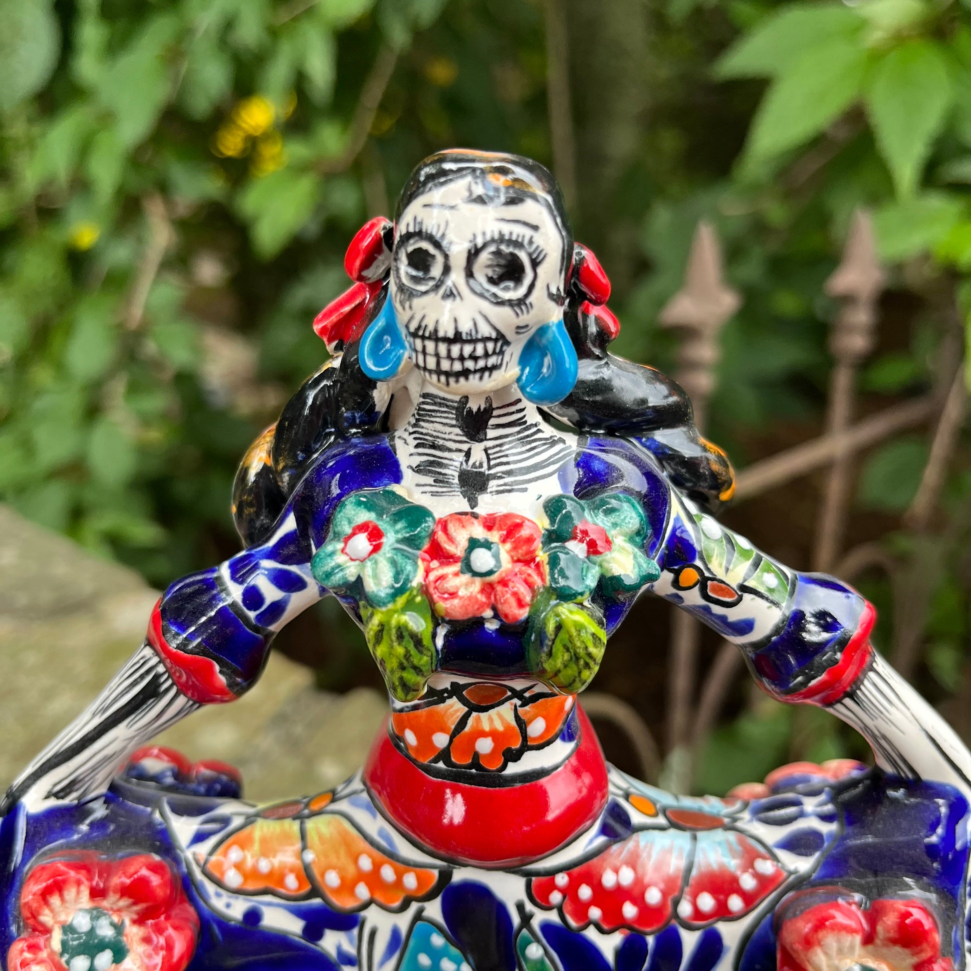 Mexican Talavera Ballerina Catrina face