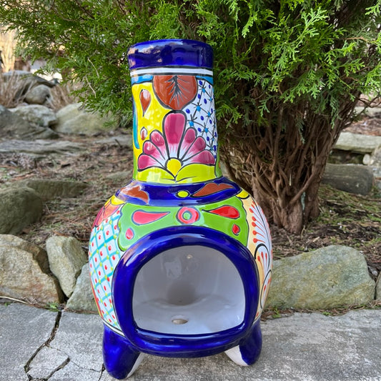 Mexican Talavera chimera candle holder