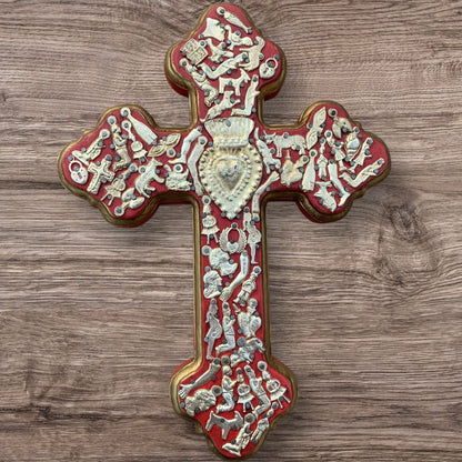 Milagros Wood Cross red