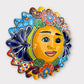 mexican talavera sun face 9 inch left side
