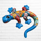 Talavera salamander lizard turquoise front view