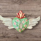 Winged Heart Decorado Oleo Grande
