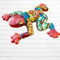 Talavera Gordo wall frog red right side