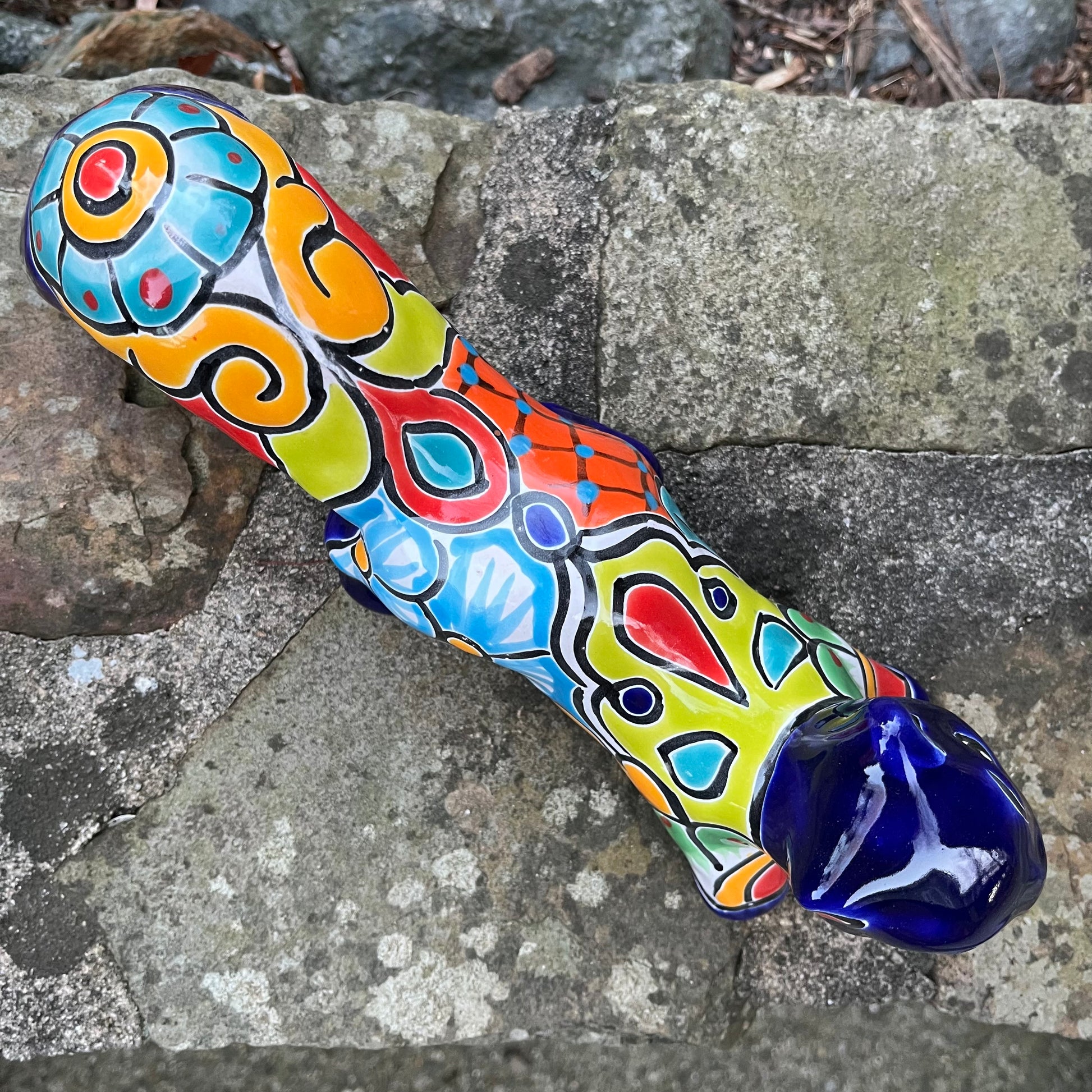 Mexican Talavera squirrel figurine top
