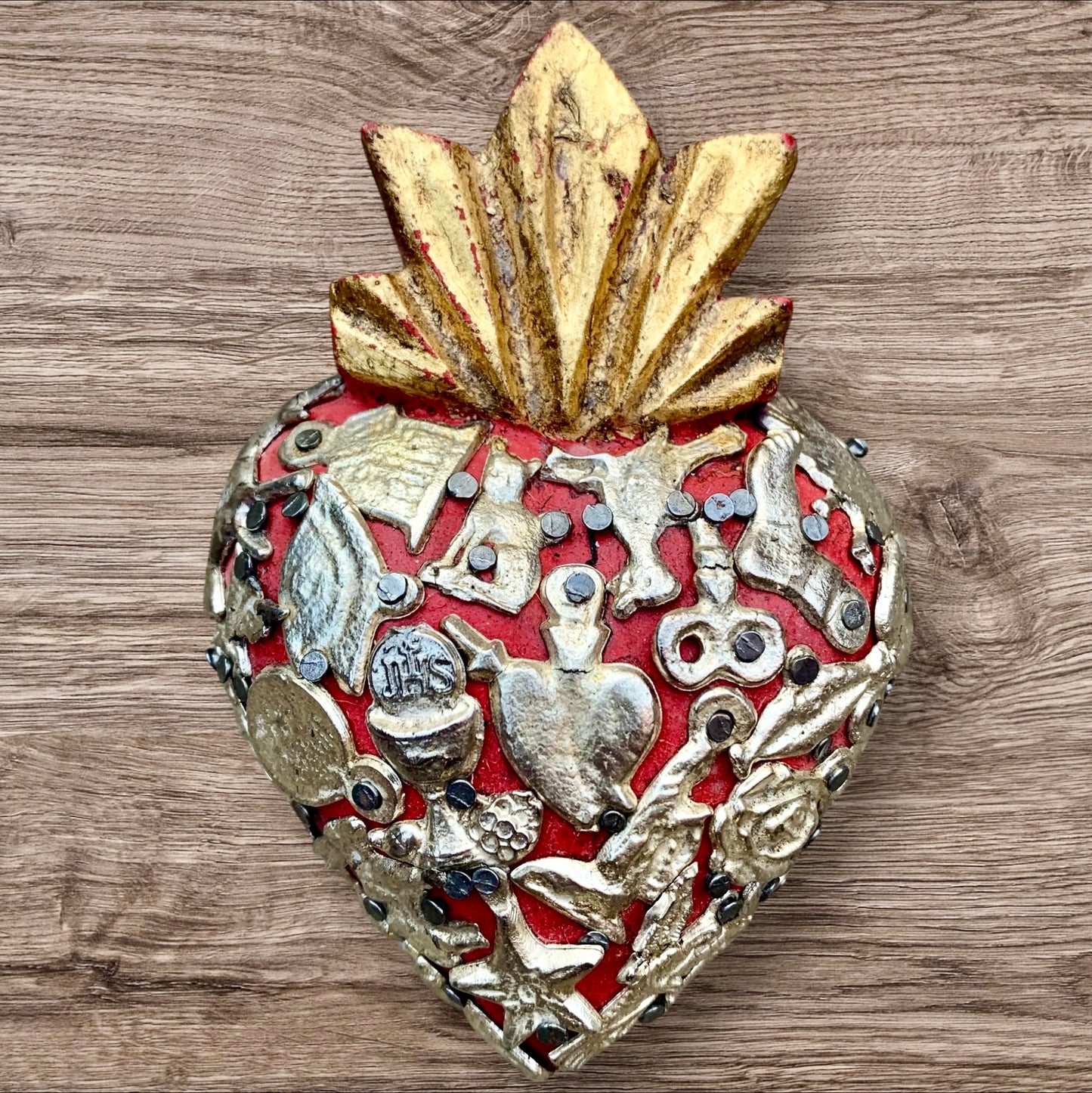 Milagros Heart Folk Art