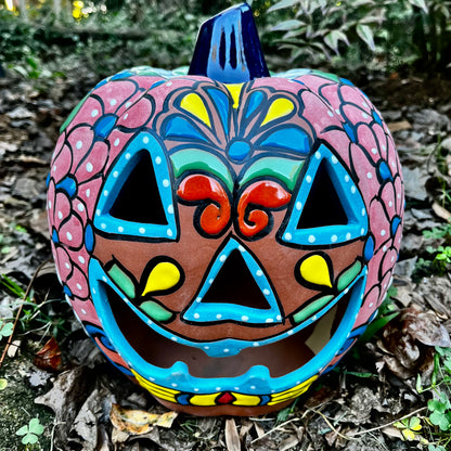 Painted Clay Art Pumpkin Calabaza