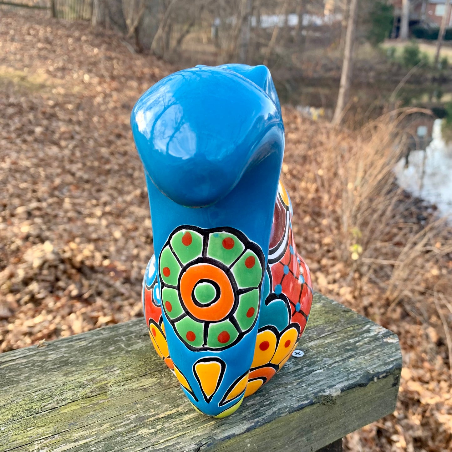 Talavera Pottery Squirrel Nut Back