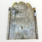 Mexican wood red table with Catholic Saints in Niches Back