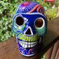 mexican sugar skull hand painted folk art front