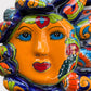 Mexican Talavera Sun Wavy Rays Face