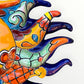 Mexican Talavera colorful Sun Grenudo Grande Rays 5-2