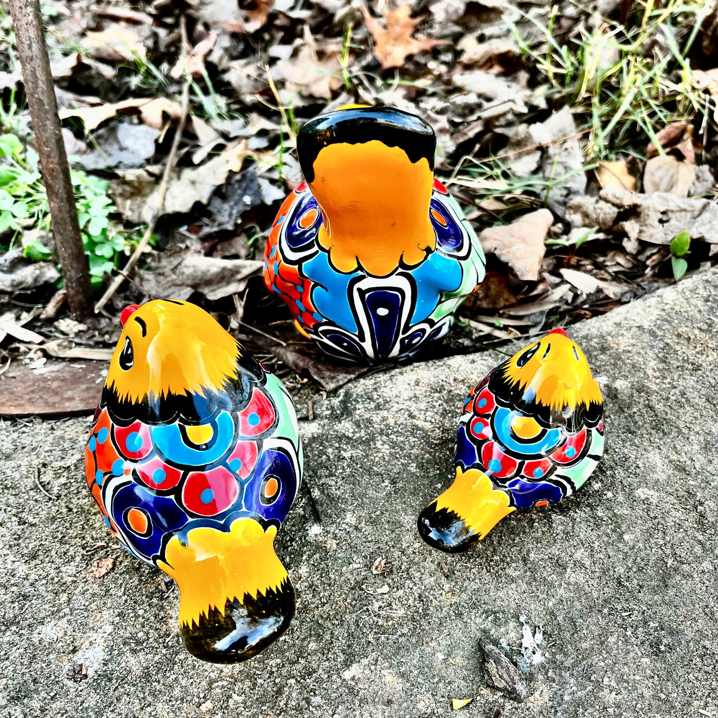 Talavera pottery birds back