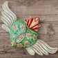 Winged Heart Decorado Oleo Grande