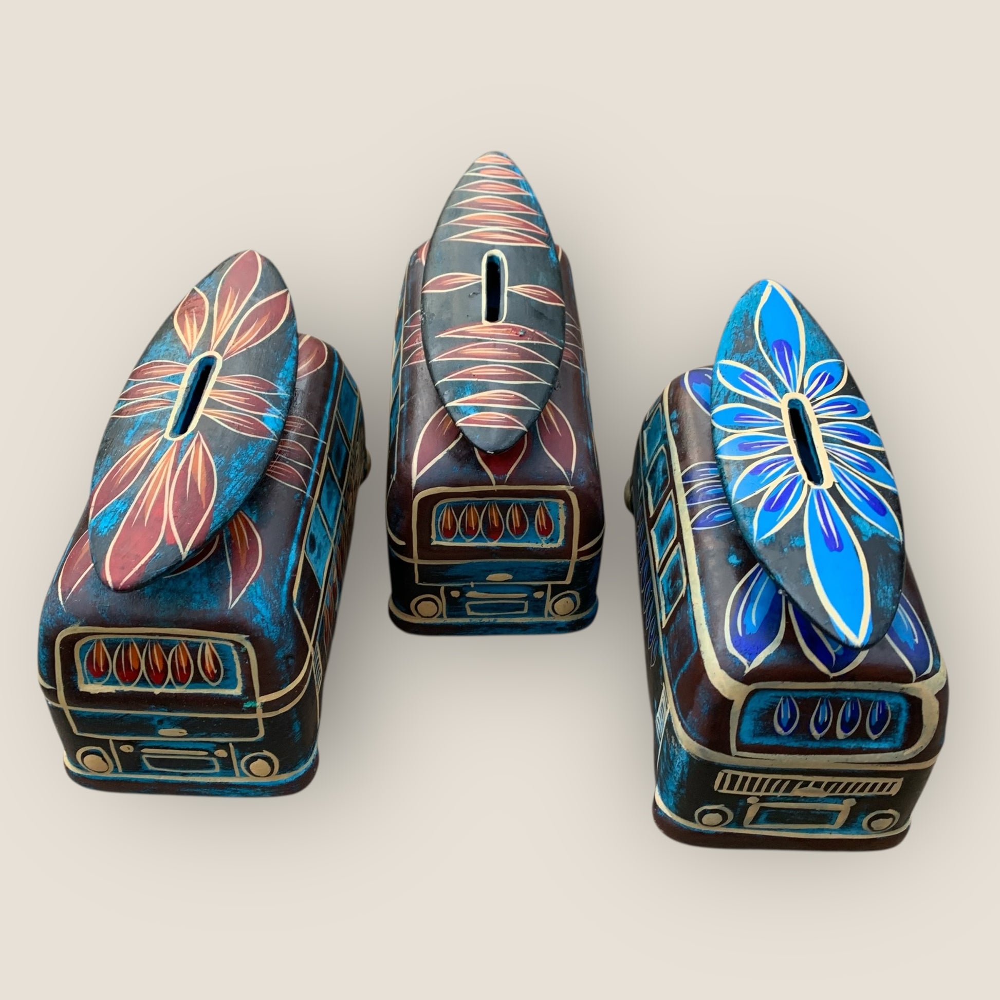 VW Surfer Bus Piggy Bank back view