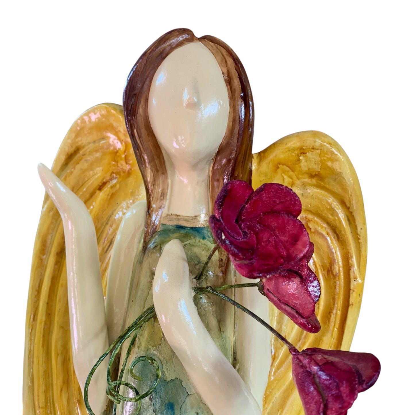 Flora Angel Pottery Sculpture