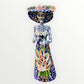Mexican Talavera Catrina skeleton doll with Calla lilies and butterflies