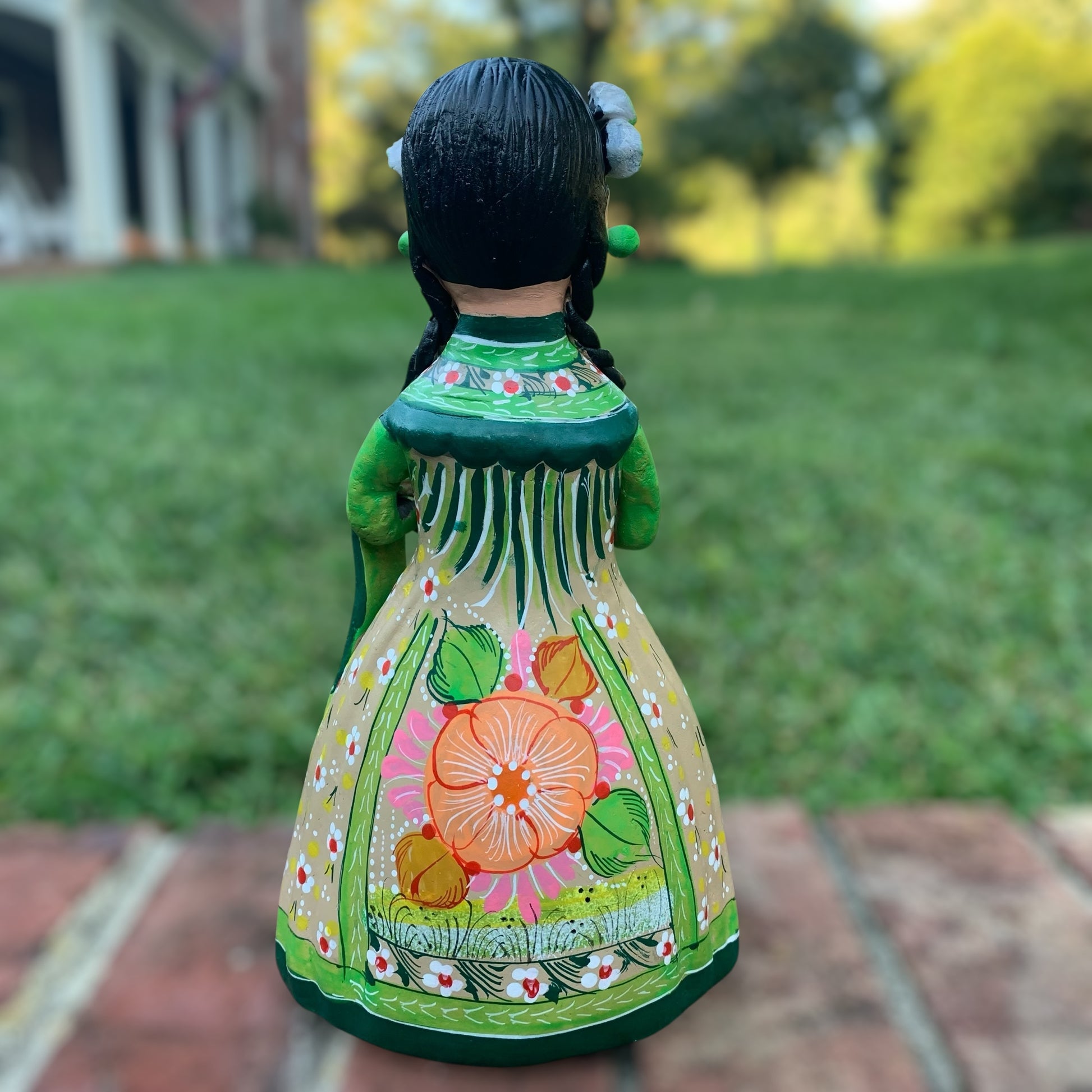 Hand painted Maria doll back