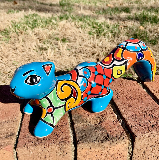 Talavera Pottery Squirrel Turquoise 