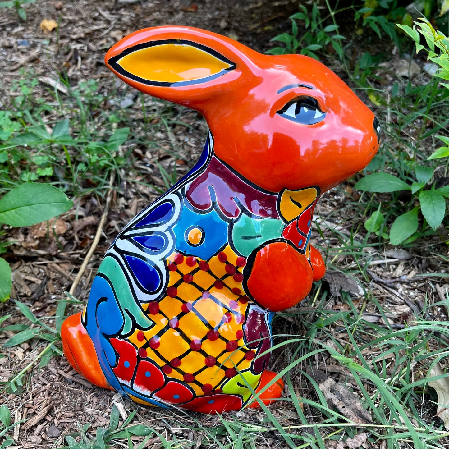 Talavera Rabbit Standing Bunny Side