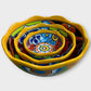 Mexican Talavera Nesting bowl set Amarillo side angle