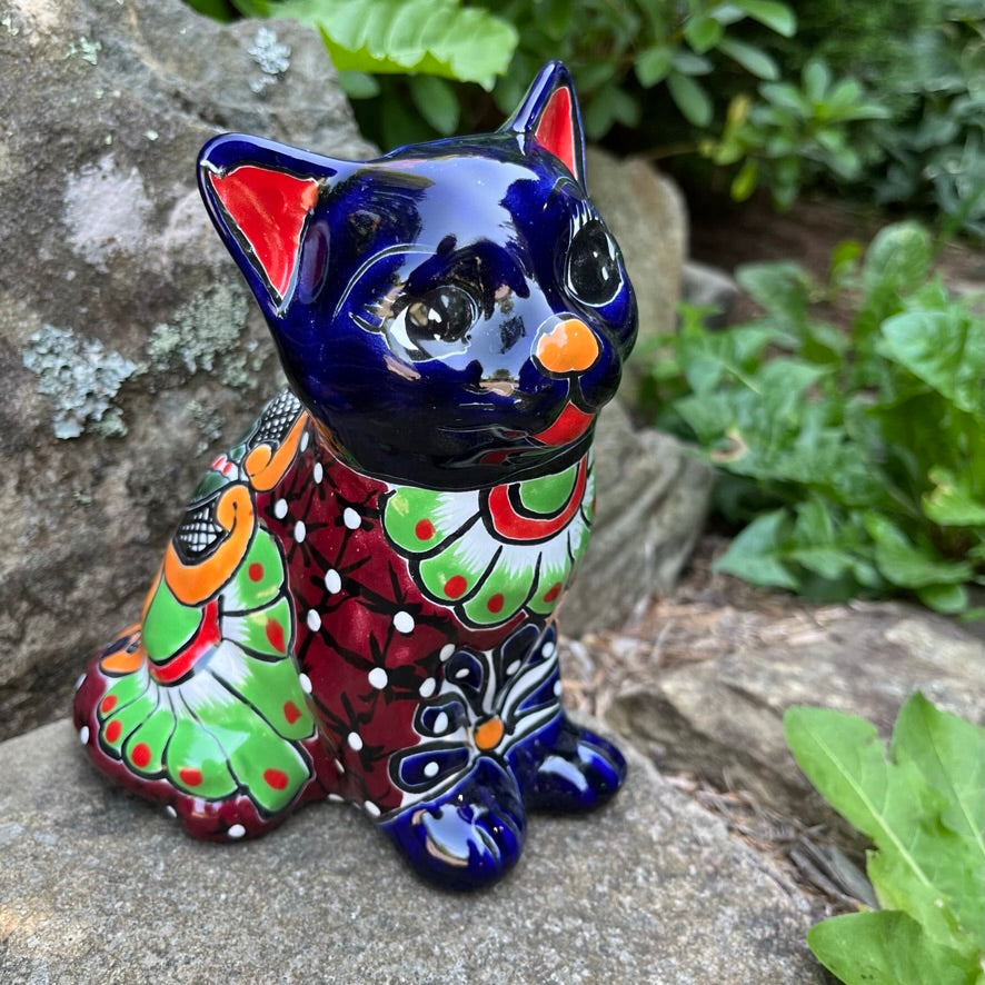 Mexican Talaver Kitty Cat Kitten figurine E
