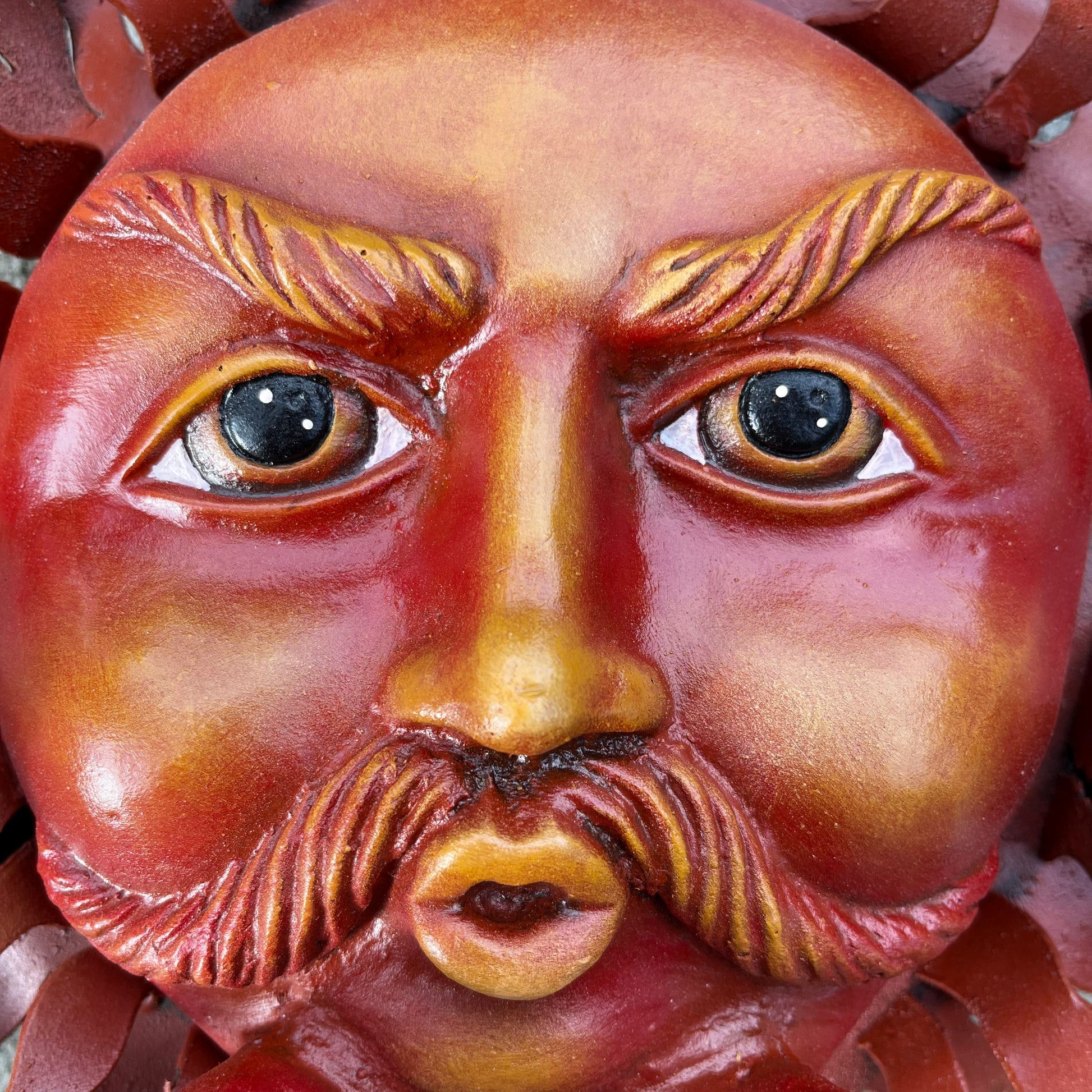 Mexican Metal Art Sunface with Hands face