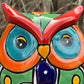 Mexican Talavera Owl Figurine Gordo eyes