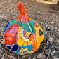 Mexican Talavera pottery pumpkin left side