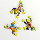 Set a three Mexican Talavera mini wall lizards.