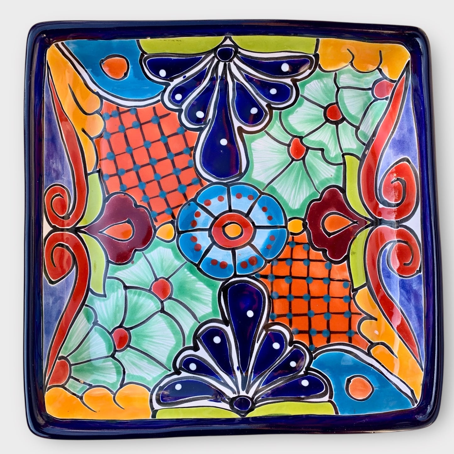 Talavera Serving Dish Cuadrado Bottom Dish