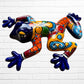 Mexican Talavera wall frog right side view