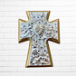 Milagros Wood Cross Chico Blanco