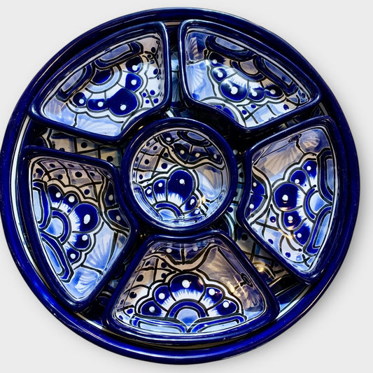 Mexican Talavera sectional serving dish 