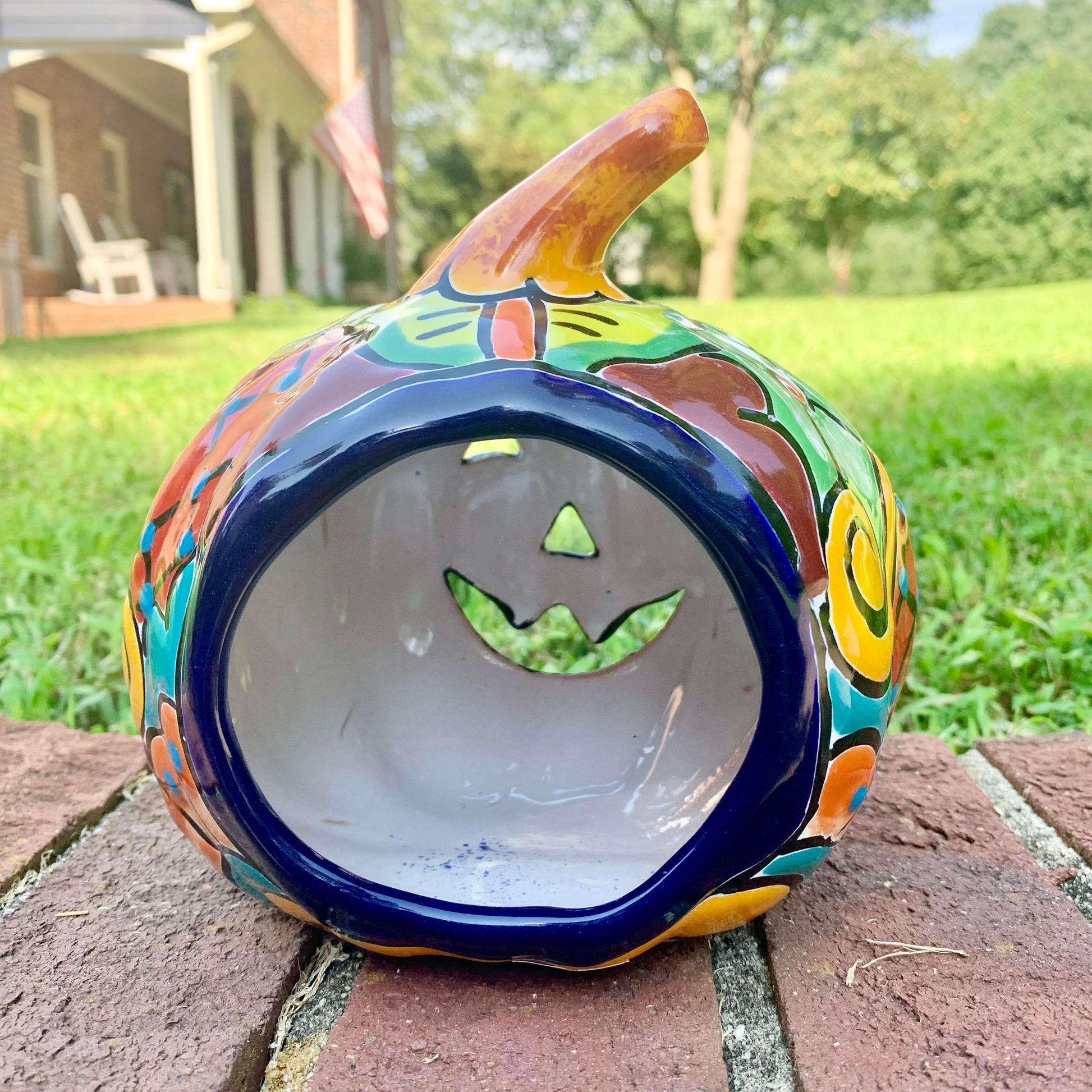 Talavera pumpkin calabaza JOL back