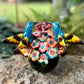 Talavera Floral Hummingbird Skull