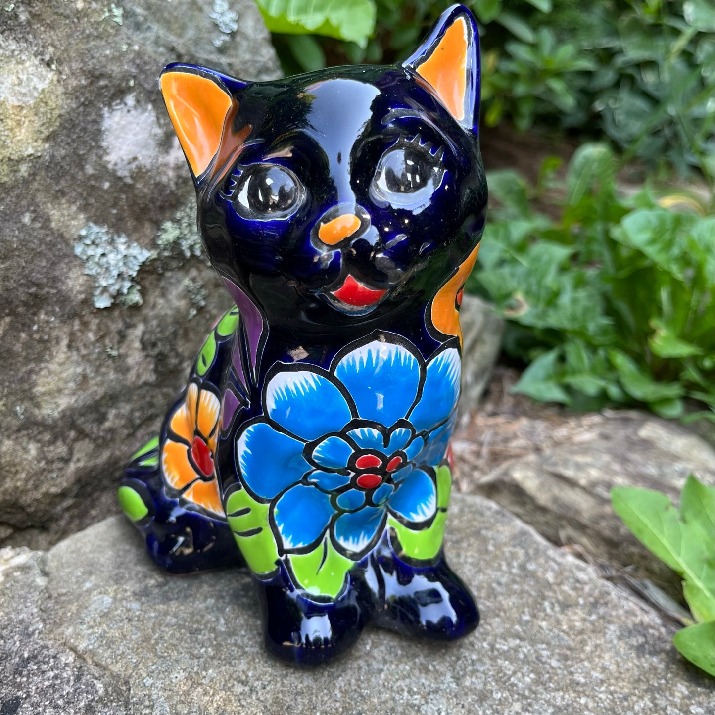 Mexican Talaver Kitty Cat Kitten figurine  B