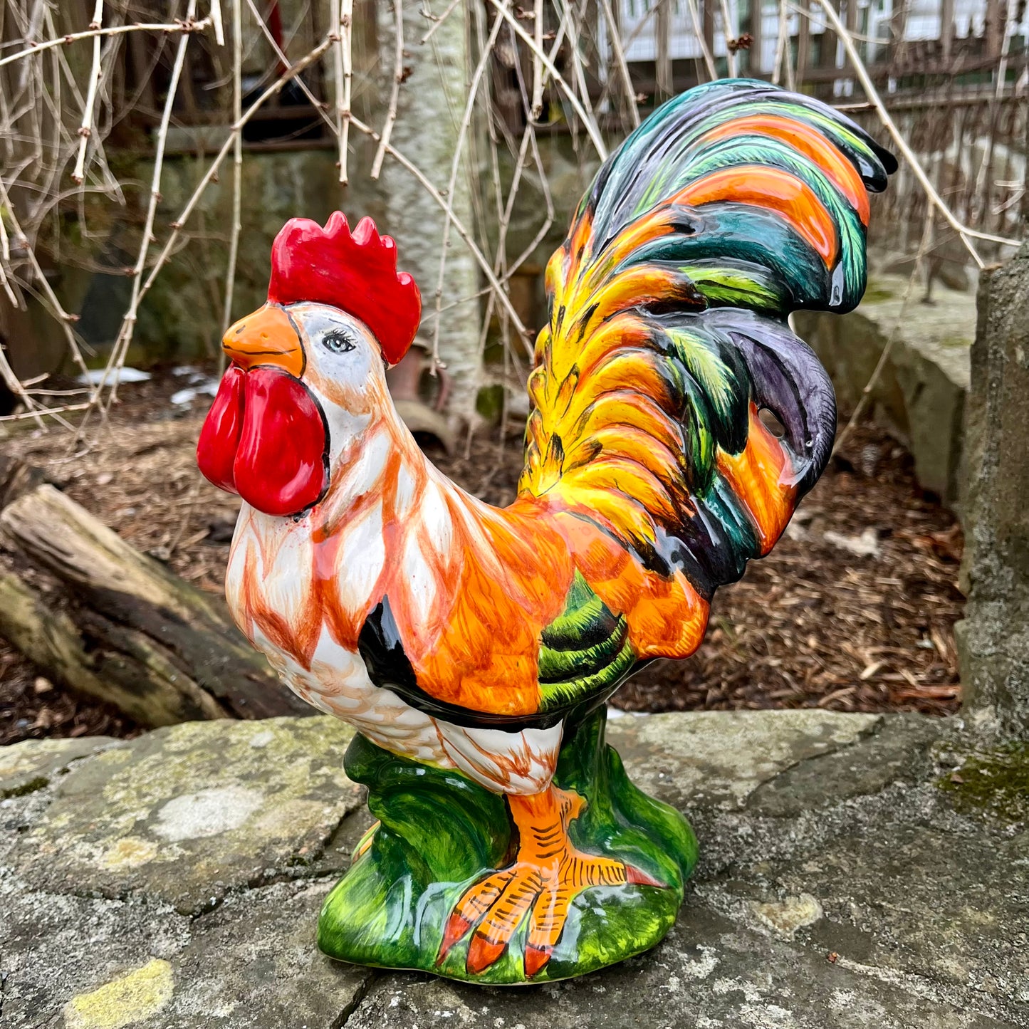 Mexican Talavera classic rooster