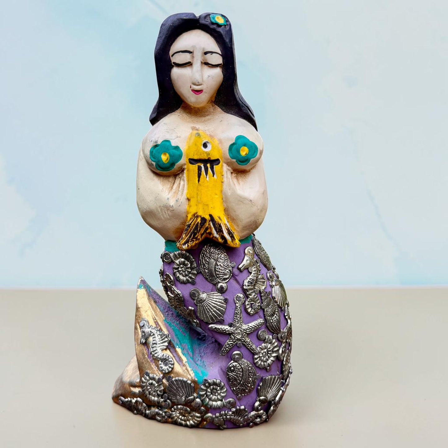 Milagros Mermaid Holding Fish