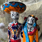 mexican catrina rancho couple on base faces