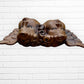 Wood Winged Rustic Cherub Faces