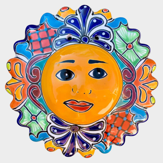 Colorful Talavera Sun Face 9"