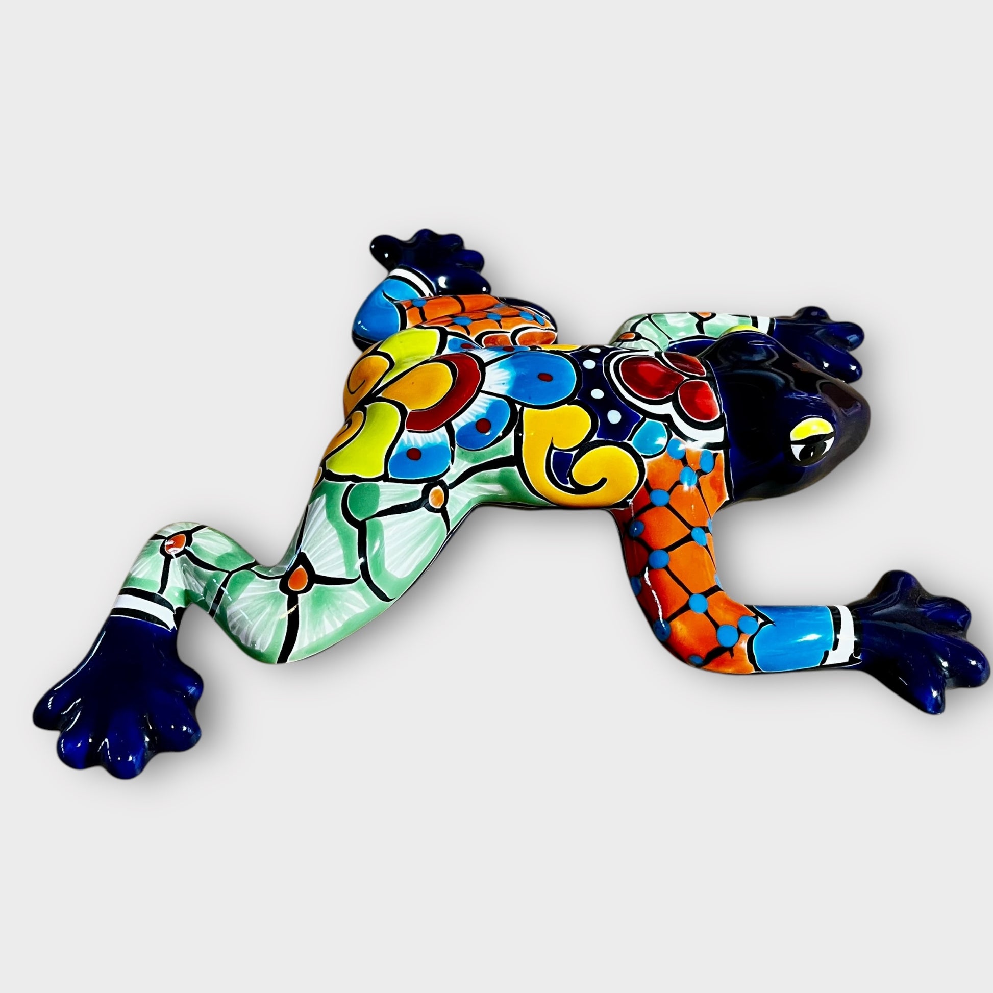 Talavera wall frog Gordo left side