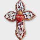 Milagros Wood Sacred Heart Cross