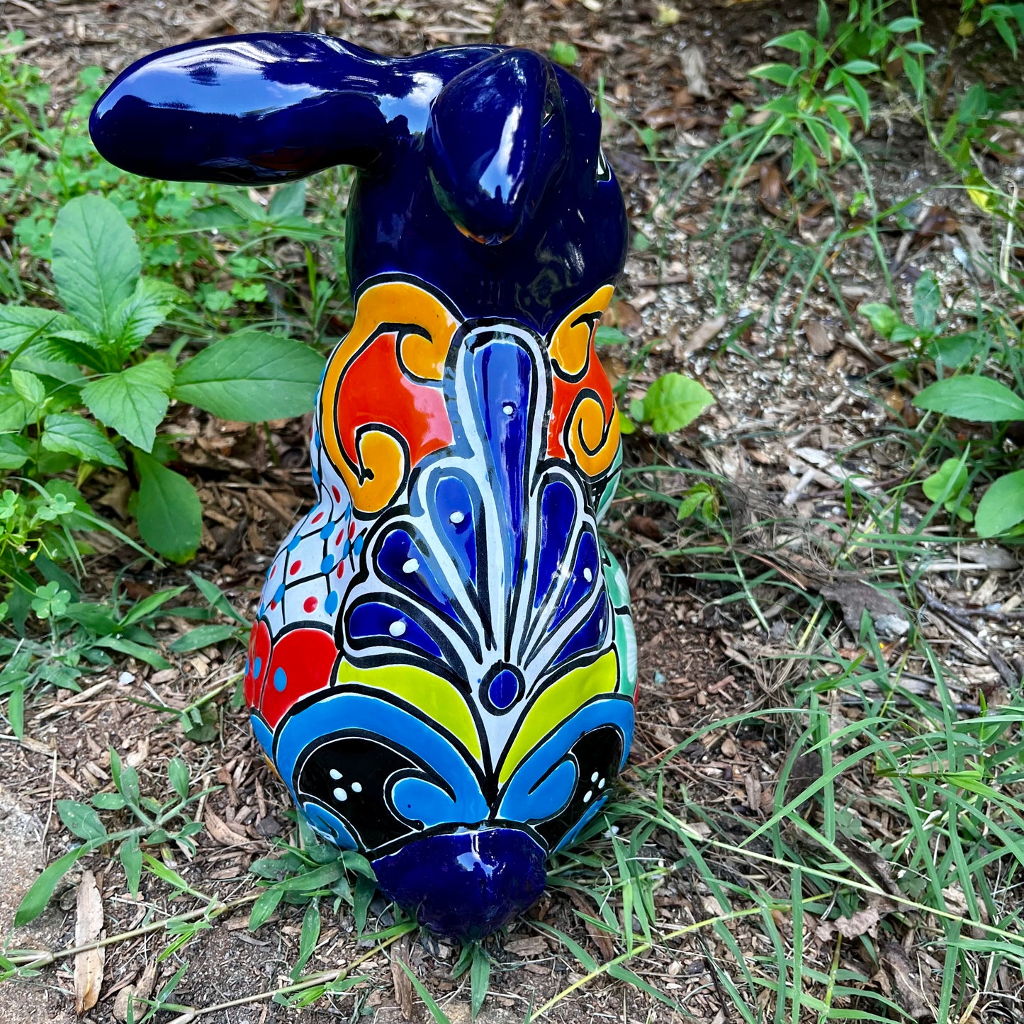 Talavera Rabbit Standing Bunny back