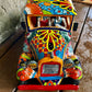 mexican talavera pick up truck with catrina skeltons front