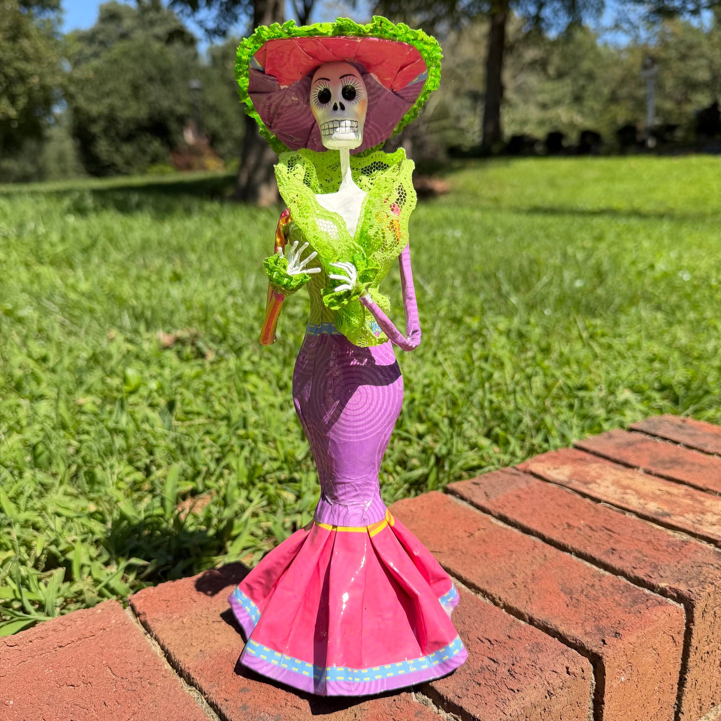 Floral Catrina Skeleton Doll 10.5”